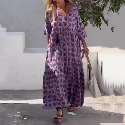 Plus Size Casual Flowy Klänning för kvinnor