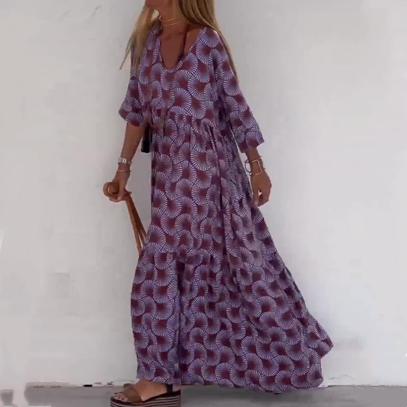 Plus Size Casual Flowy Klänning för kvinnor