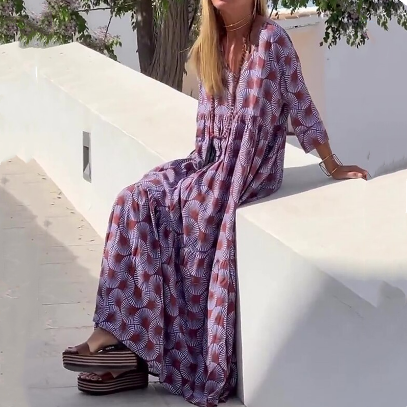 Plus Size Casual Flowy Klänning för kvinnor