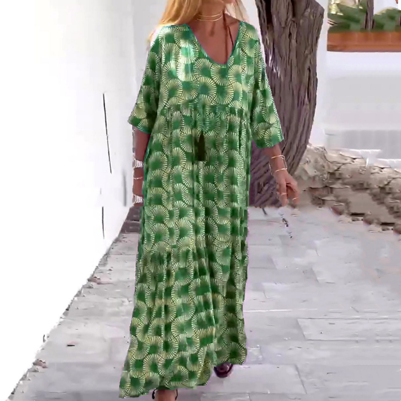 Plus Size Casual Flowy Klänning för kvinnor