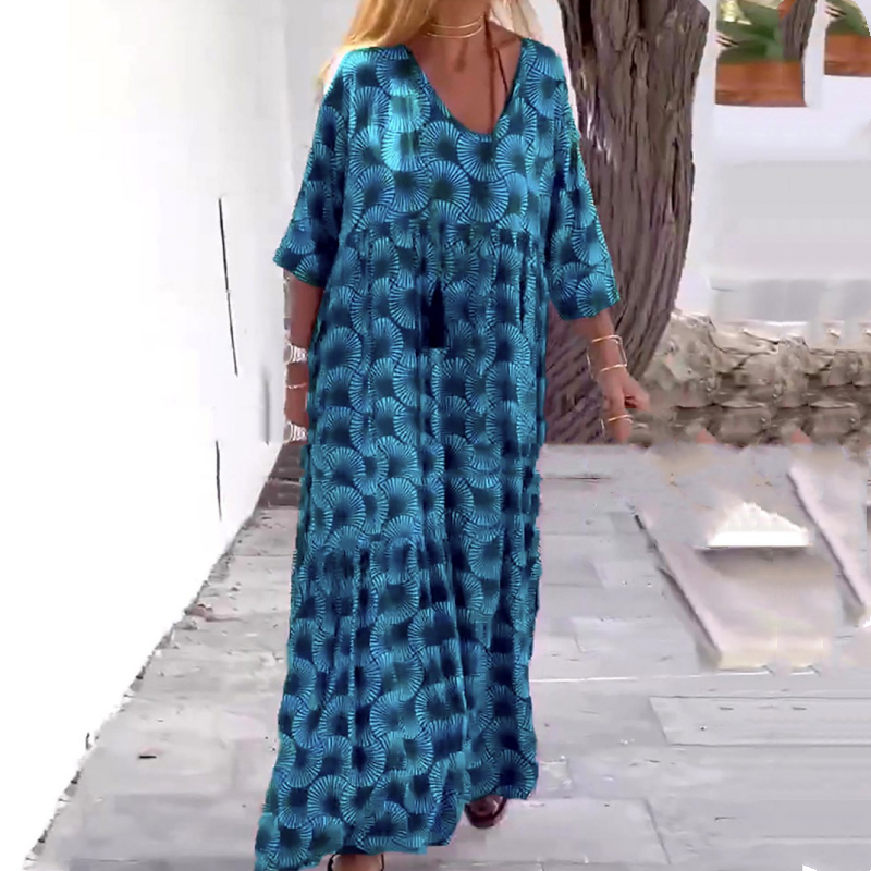 Plus Size Casual Flowy Klänning för kvinnor