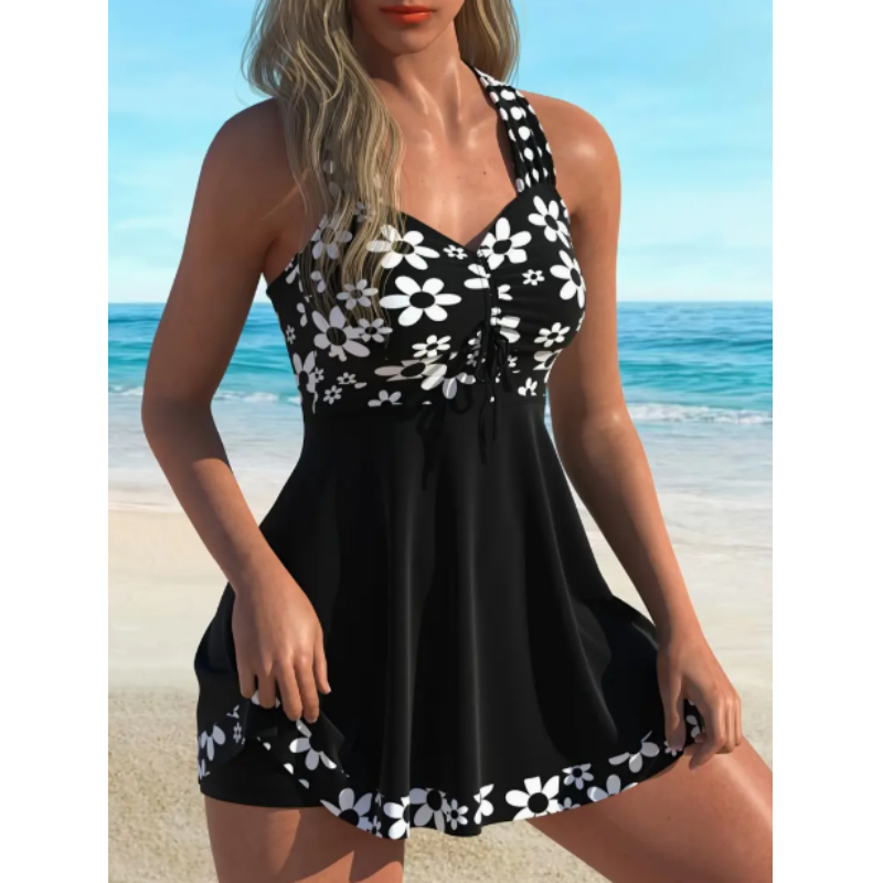 🌺 50% RABATT! ☀️ Damen-Tankini-Badeanzüge mit Blumenmuster und Boyshorts – Schnelltrocknend, Bequeme Passform & Modische Bedeckung 🏖️