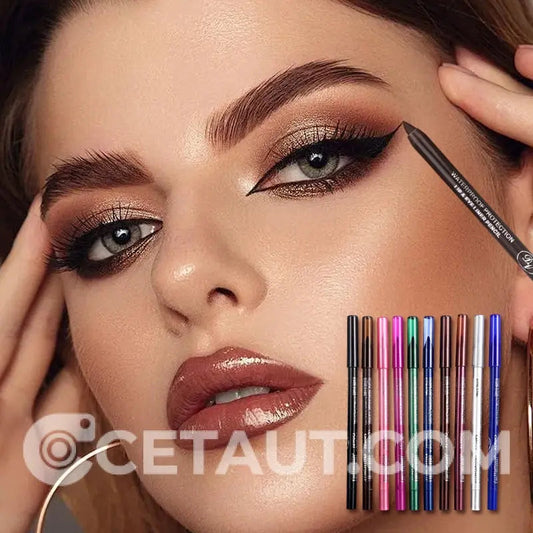 🔥✨ Begrenzte Zeit 50% Rabatt - 10 farbenfrohe Gel-Eyeliner (Ultra lang anhaltend, leuchtende Farben)
