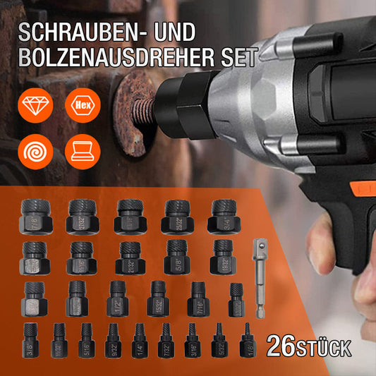 🔩 Begrenztes Angebot von 50% - 26-teiliges Schraubenausdreher-Set