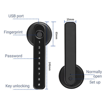🔐 Fingerabdruck-Smart-Türgriff mit Bluetooth & App-Steuerung 🌞 Sommeraktion: Jetzt 50 % günstiger! 📱🚪
