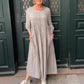 🌸Damenkleid mit Knopfleiste, 3/4-Ärmeln und Punktmuster