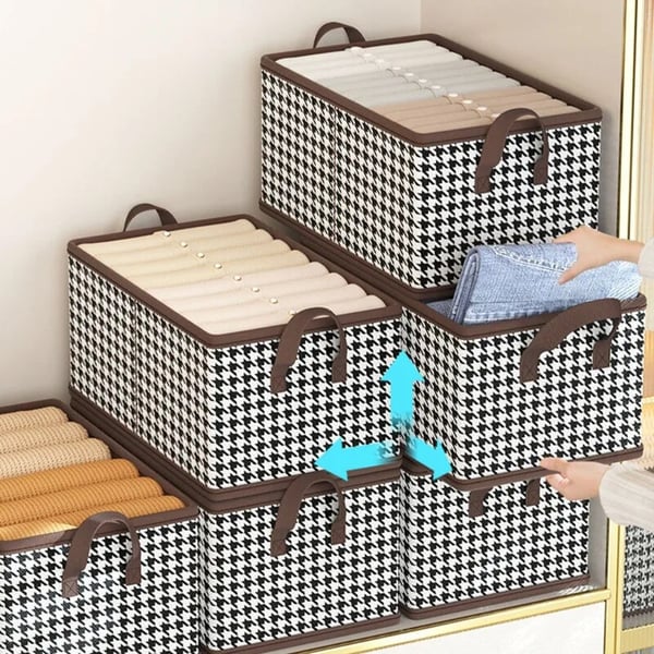📦 KAUFE 3, ERHALTE 2 GRATIS! 🏠 Faltbare Aufbewahrungsbox für Kleidung – Platzsparend, Transparent & Stapelbar für Saisonale Organisation ✨
