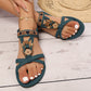 👡 50% RABATT! 🌼 Flache Damen-Sandalen – Runde Zehen, Atmungsaktiv, Verstellbarer Knöchelriemen & Blumen-Dekor Für Einen Romantischen Sommerlook ✨