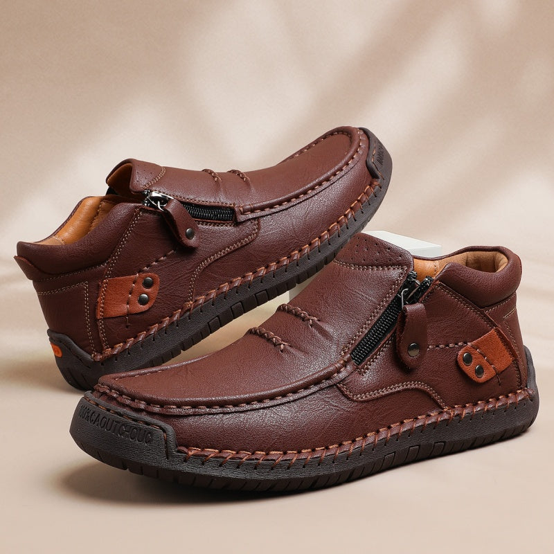 🔥Solange der Vorrat reicht 40 % Rabatt!🎉Outdoor-Sneaker für Herren im Retro-Stil aus PU-Leder
