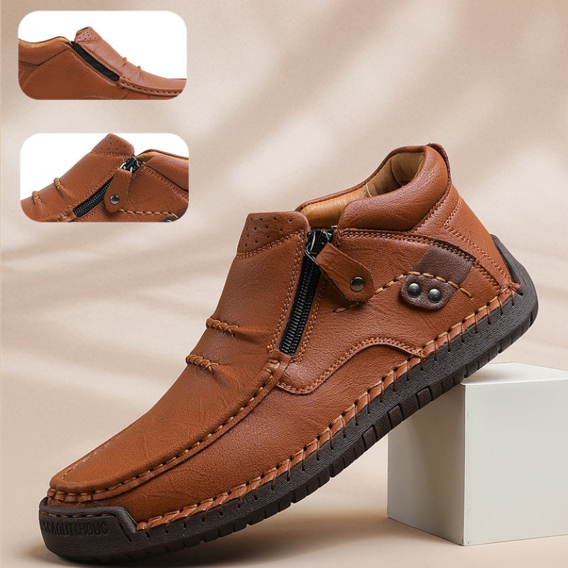 🔥Solange der Vorrat reicht 40 % Rabatt!🎉Outdoor-Sneaker für Herren im Retro-Stil aus PU-Leder