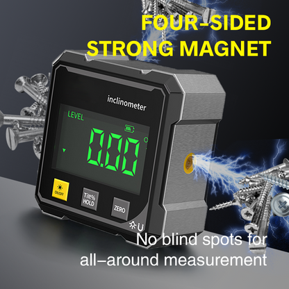 🔥Solange der Vorrat reicht 40 % Rabatt!📐4-seitiger magnetischer digitaler Winkelmesser mit Laser