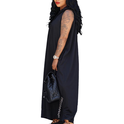 💗LETZTER TAG DER AKTION – 50 % RABATT💗Modisches ärmelloses Kapuzenkleid mit Pullover-Schnitt