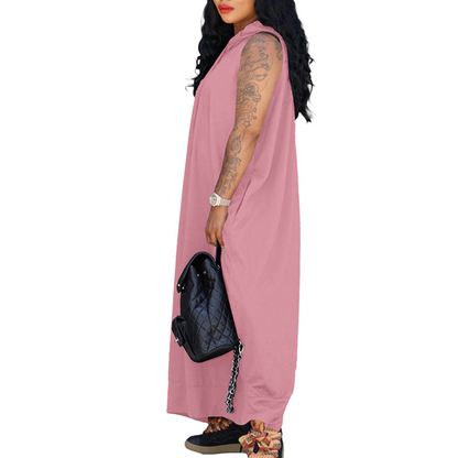 💗LETZTER TAG DER AKTION – 50 % RABATT💗Modisches ärmelloses Kapuzenkleid mit Pullover-Schnitt