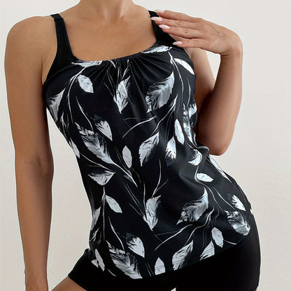 👙 50% RABATT! 🌊 Zweiteiliges Damen-Tankini-Set mit Print – Figurumschmeichelnd & schnell trocknend – Perfekt für Strand, Pool oder heiße Sommertage – bequemer Badespaß mit Stil ☀️