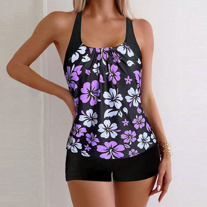 👙 50% RABATT! 🌊 Zweiteiliges Damen-Tankini-Set mit Print – Figurumschmeichelnd & schnell trocknend – Perfekt für Strand, Pool oder heiße Sommertage – bequemer Badespaß mit Stil ☀️