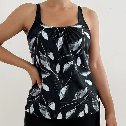 👙 50% RABATT! 🌊 Zweiteiliges Damen-Tankini-Set mit Print – Figurumschmeichelnd & schnell trocknend – Perfekt für Strand, Pool oder heiße Sommertage – bequemer Badespaß mit Stil ☀️