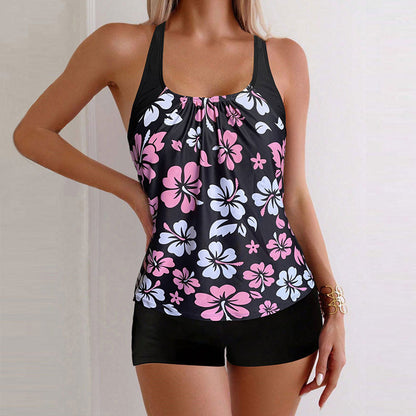 👙 50% RABATT! 🌊 Zweiteiliges Damen-Tankini-Set mit Print – Figurumschmeichelnd & schnell trocknend – Perfekt für Strand, Pool oder heiße Sommertage – bequemer Badespaß mit Stil ☀️