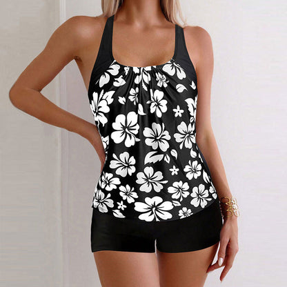 👙 50% RABATT! 🌊 Zweiteiliges Damen-Tankini-Set mit Print – Figurumschmeichelnd & schnell trocknend – Perfekt für Strand, Pool oder heiße Sommertage – bequemer Badespaß mit Stil ☀️