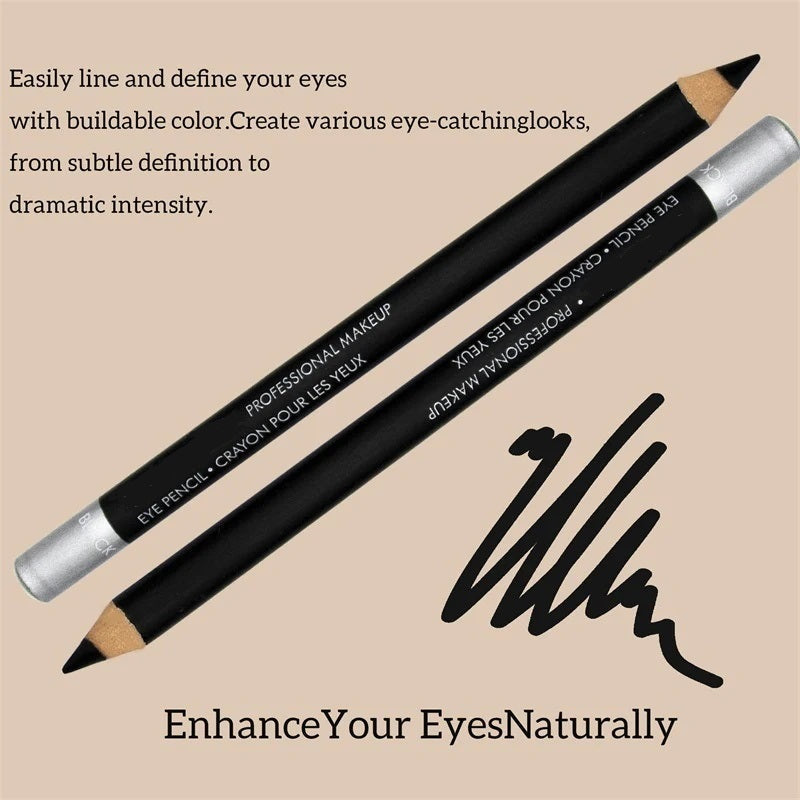 🔊 1 kaufen, 1 GRATIS! 💜 Holz-Eyeliner-Stift – Wasserfest, Langanhaltend, Weiche Mine