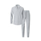 🎊Schickes Herren-Set aus Baumwolle, bestehend aus einem Hemd mit Kragen und einer Hose mit Kordelzug