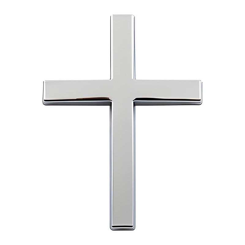 🚗✝️ Metallischer 3D-Kreuz-Aufkleber zur Selbstklebung für Kratzer am Auto