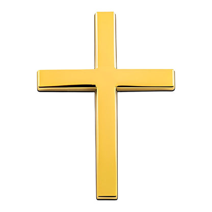 🚗✝️ Metallischer 3D-Kreuz-Aufkleber zur Selbstklebung für Kratzer am Auto