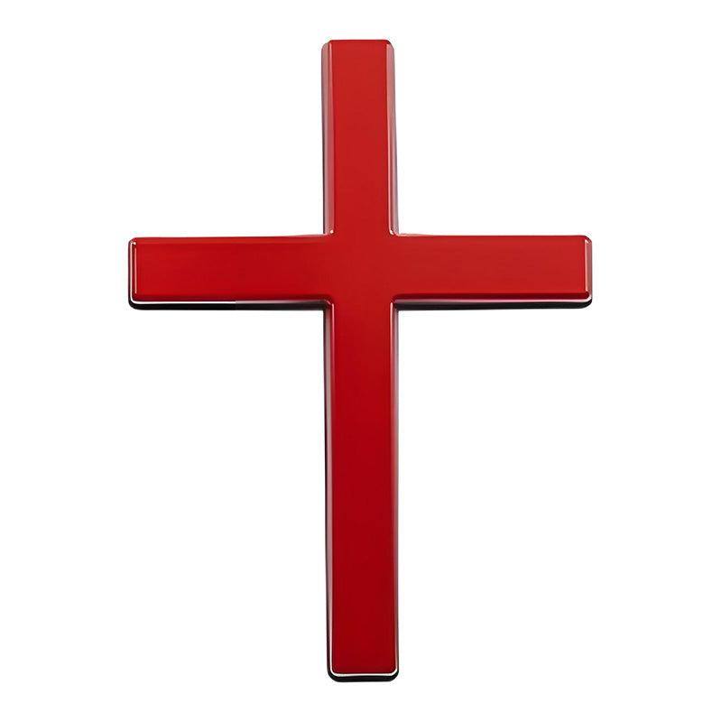 🚗✝️ Metallischer 3D-Kreuz-Aufkleber zur Selbstklebung für Kratzer am Auto