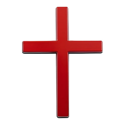 🚗✝️ Metallischer 3D-Kreuz-Aufkleber zur Selbstklebung für Kratzer am Auto