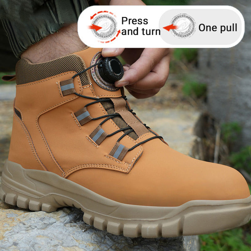 🔥Rutschfeste, leichte Sicherheitsstiefel der Klasse S3 für Unisex, ✅👍 mit stoßfesten Spikes, Anti-Smash- und Anti-Kompressions-Funktion