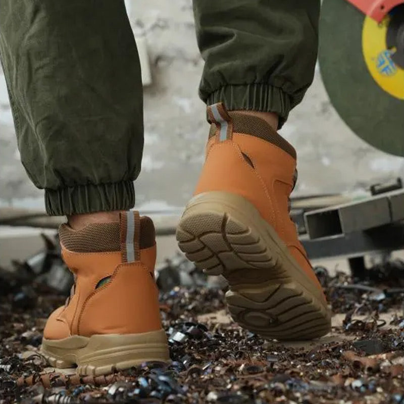 🔥Rutschfeste, leichte Sicherheitsstiefel der Klasse S3 für Unisex, ✅👍 mit stoßfesten Spikes, Anti-Smash- und Anti-Kompressions-Funktion