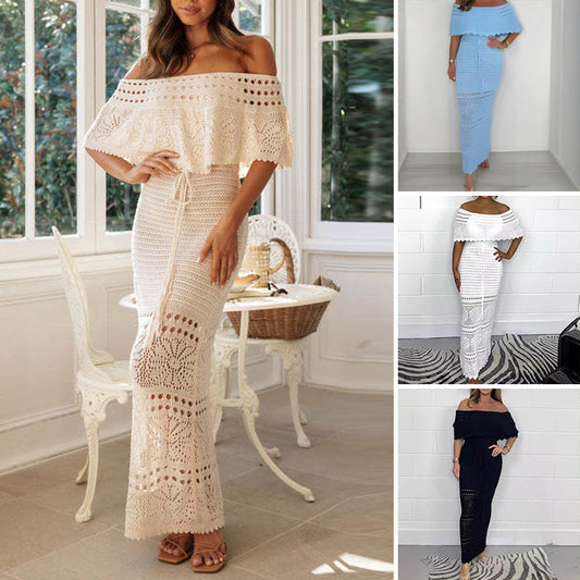 Elegantes schulterfreies Maxikleid für Damen