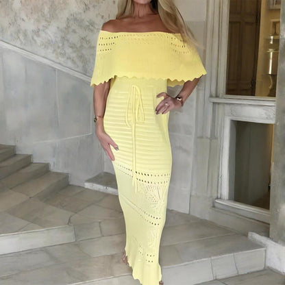 Elegantes schulterfreies Maxikleid für Damen