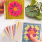 Granny-Square-Kartenset – 50 kombinierbare Designs
