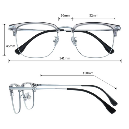 🔥Solange der Vorrat reicht 40 % Rabatt!🎉Modische halbrandlose Brille mit Blaulichtschutz
