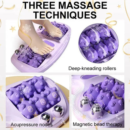 🎁 Mehr kaufen, mehr sparen! 💜🦶 Tragbare Doppelfußmassagewalze – Entspannung jederzeit und überall