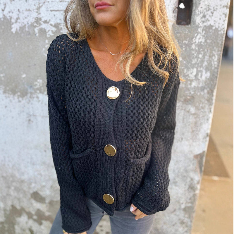 🍂Herbstverkauf 50 % Rabatt🍁Häkel-Strickjacke für Damen