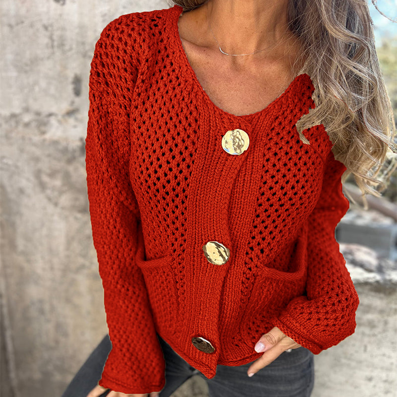 🍂Herbstverkauf 50 % Rabatt🍁Häkel-Strickjacke für Damen