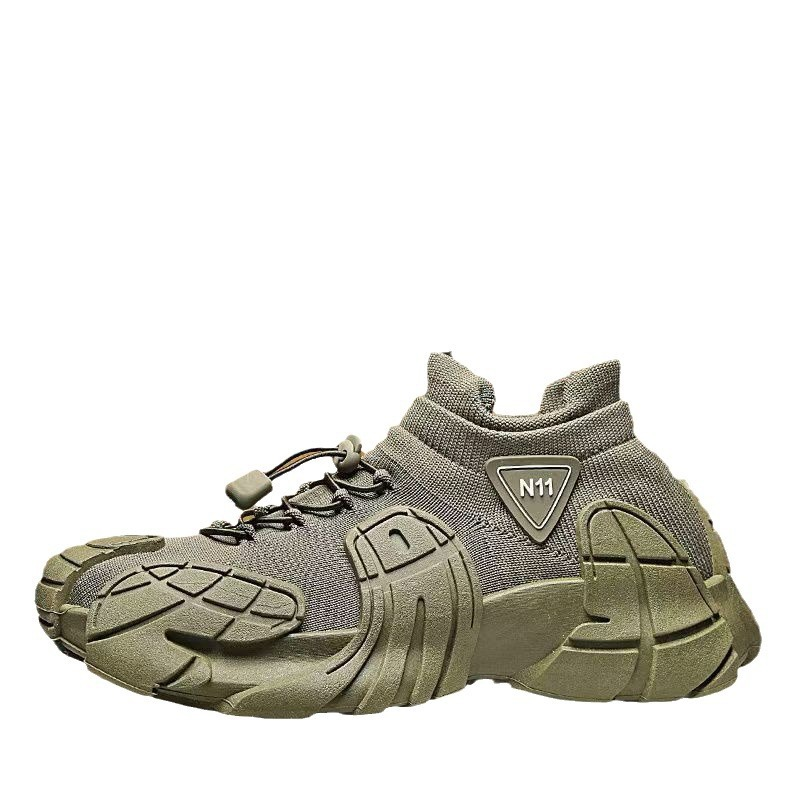 Lässige, atmungsaktive Sneaker aus Mesh mit dicker, rutschfester Sohle
