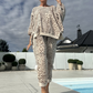 💃Ensemble 2 pièces pour femme avec haut et pantalon à imprimé léopard ☕ – Coupe décontractée, idéal pour le brunch ou les courses du week-end ✨