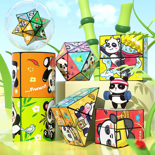 🧒✨Kreatives Falt-Panda-Zauberwürfel-Spielzeug für Kinder