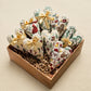 Herzförmiges, handgesticktes Weihnachts-Set