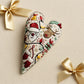Herzförmiges, handgesticktes Weihnachts-Set