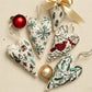 Herzförmiges, handgesticktes Weihnachts-Set