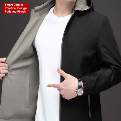 Herren leichte, lässige Jacke mit Reißverschluss