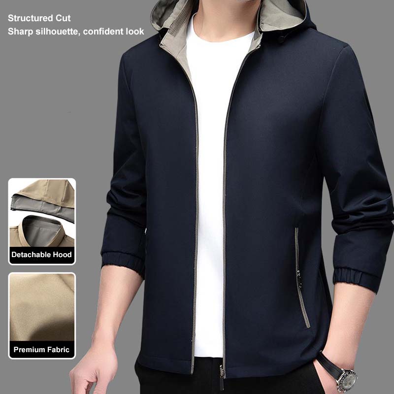 Herren leichte, lässige Jacke mit Reißverschluss