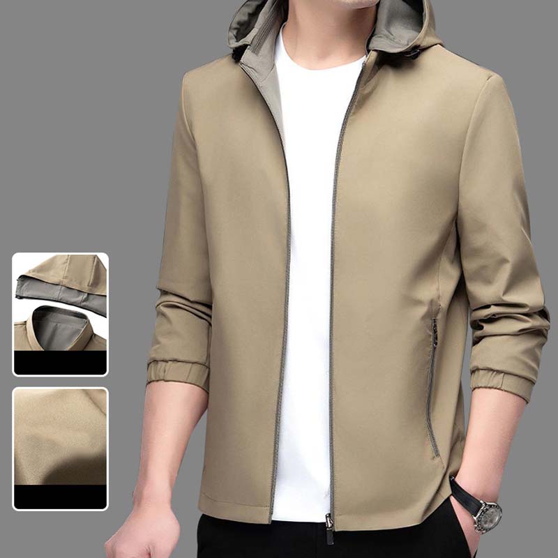 Herren leichte, lässige Jacke mit Reißverschluss