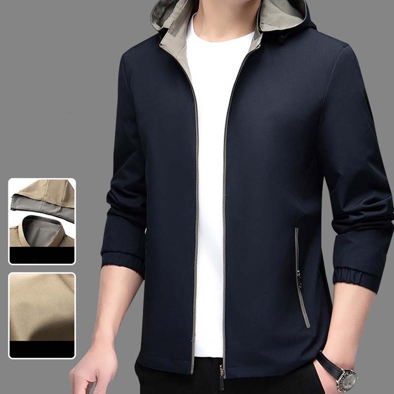 Herren leichte, lässige Jacke mit Reißverschluss