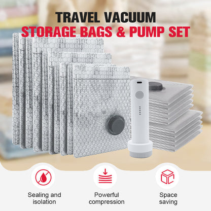 🔥Solange der Vorrat reicht 40 % Rabatt!🎉Reise-Vakuum-Storagebeutel & tragbares Pump-Set