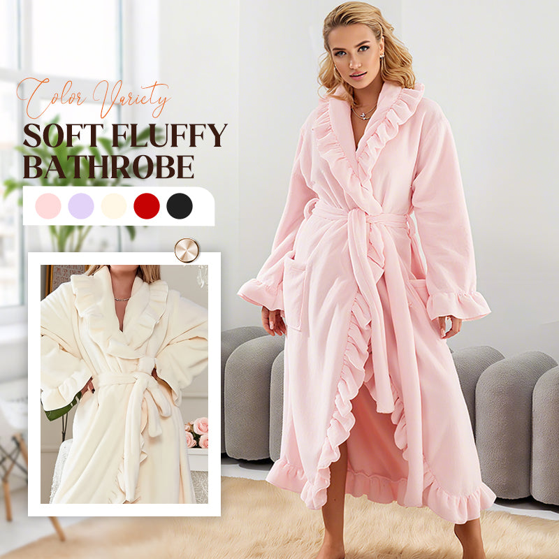 50 % Rabatt, nur bis zu diesem Wochenende!🧖♀️ Luxuriös weicher Bademantel – ultraweicher Stoff, elegante Rüschen und Komfort für jeden Tag