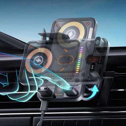 📱⏰ NUR NOCH HEUTE: 50% RABATT! Intelligente 2-in-1 Auto-Drehbare Handyhalterung & Kabelloses Ladegerät – Perfekt für Navigation, Freisprechen & sicheres Fahren ⚡✨